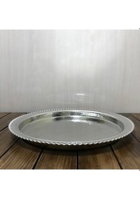 Resim Dövme Bakır Çirtikli Fırın Tepsisi 35 cm Gümüş 