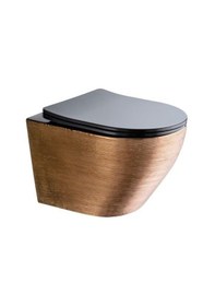 Resim Lena Asma Klozet Kapak Dahil Et-303s Siyah-bakır Bakır 