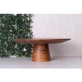 Resim Atby Akasya 33cm Pasta Standı T/11 Kahverengi 