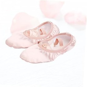 Resim BESPORTBLE Kemerli Saten Bale Ayakkabıları Kadın Ve Kızlar Için Yoga Ve Uygulama Ayakkabısı 