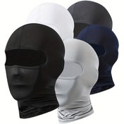 Resim Rüzgar Geçirmez Motosiklet Balaclava - Nefes Alabilir Polyester Tam Yüz Kapağı, Esnek Uyumlu ve Evrensel Yetişkin Boyutları 14+ (Siyah/Beyaz/Lacivert/Gri) 