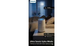 Resim Philips Akıllı Lazer Sensörlü Masaüstü Hava Temizleme Makinesi Pm2.5 Toz ve Polen Engelleyici Wi-Fi Destekli Dokunmatik Panel Ofis Tipi 