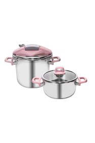 Resim Hype Store Perfect Pink 4+6 L Düdüklü Tencere Seti Pembe 