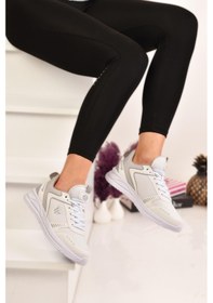 Resim Unisex Spor Ayakkabı Sneaker Beyaz 