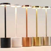 Resim 1 adet Modern Metal Dokunmatik Masa Lambası, USB Şarj, Ayarlanabilir Renk, Ayarlanabilir, Küçük Gece Lambası, Parlatılmış Yüzey, Katı Renk, Fırçalanmış Alüminyum Taban, Şarj Edilebilir Lityum Pil ile, Oturma Odası, Yatak Odası, Yemek Masası Süslemesi için 