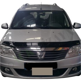 Resim Dacia Logan 2005-2012 Araca Özel Kaput Rüzgarlığı A+ Pianoblack 4mm 