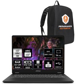 Resim MSI Prestige 14 AI+ Evo Ultra 7 258V 32GB 512GB SSD 14\ OLED 2.8K W11P Notebook & PER4 ÇANTA 