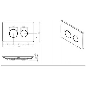 Resim Serel Gömme Rezervuar Kumanda Paneli P570120 Parlak Krom Panel Metal Kaplama Çok Renkli 