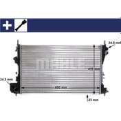 Resim BEHR MAHLE CR40000S (8MK376700-664) Su Radyatoru (Klimali) (Opel: Vectra C 1.6 Z16xe 02-06) 8Mk376700-664 1300244 24418338 8MK376700664 (WA875592) 
