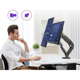 Resim North Bayou Nb F160 17-30" Çift Kol Monitör Tutucu 