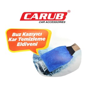 Resim Buz Kazıyıcı + Kar Temizleme Eldivenli Oto Aksesuar Premium 