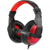 Resim SN-633 X-BLOOM Siyah-kırmızı Kulak Üstü Gaming Oyuncu Mikrofonlu Kulaklık Snopy