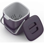 Resim Honeybeeshop Mor 401 L Mutfak Kompost Kutusu Cikarilabilir Kapakli Kolay Temizlenebilir Dayanikli Pp Iç Sepetli Gri 