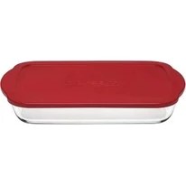 Resim AyrStore Pasabahce 59006 Plastik Kapaklı Borcam Kırmızı 