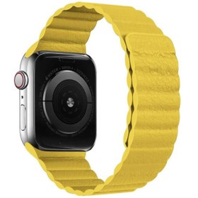 Resim Ally Apple Watch 7-8 45mm 6-5-4 44mm Deri Loop Kayış Kordon 3-2-1 42mm 