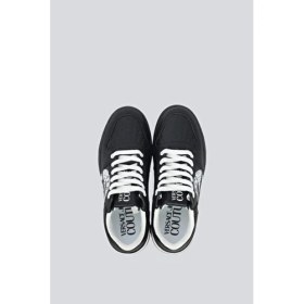 Resim Versace Erkek Logo Desenli Düşük Bilekli Deri Siyah Sneaker 79YA3SJ1ZPB40-899 
