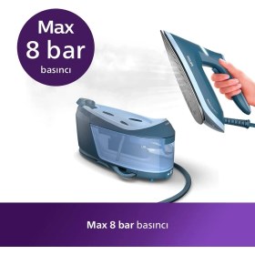 Resim Philips 8 Bar Premium Ödüllü Tasarım Perfectcare Buhar Kazanlı Ütü Series 6 