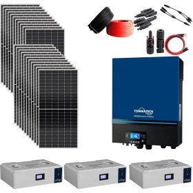 Resim Teknovasyon Arge Güneş Enerjisi Solar Paketi 11 kva Inverter 455 Watt Güneş Paneli 48V 50 Amper Lityum Akü 