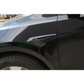 Resim Elo Tesla Model Y Yan Kamera Kaşı Karbon Kaplama, 2 Adet Set Olarak, Mat Siyah Renk Seçeneği Ile 