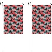 Resim Kurt 2'li Çift Taraflı 12x18inch Bahçe Bayrağı, Dış Mekan-a12 12+ 