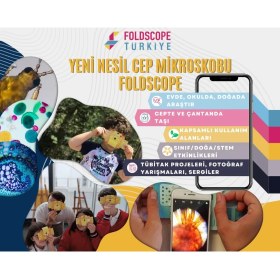 Resim Foldscope Cep Mikroskobu Gezgin Seti 