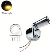 Resim Xuweiwei 1 Adet Dönebilen Led Spot Işıklı Rv Okuma Lambası 3w Sıcak Işık Dokunmatik Kontrollü Ayarlanabilir İç Aydınlatma Karavan Tekne 12 24v 