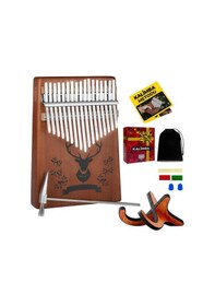 Resim Midex Klx-456-pak Hakiki Ağaç Geyik Desenli Kalimba 17 Tuşlu Full Set 
