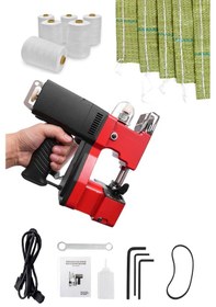 Resim Elektrikli Portatif Hafif Çuval Ağzı Dikiş Makinası Seti Kağıt Tohum Kumaş Kömür Çuvalı Paketleme 1pc 