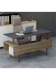 Resim Irony Maxi Ofis Masası Antrasit Ceviz 