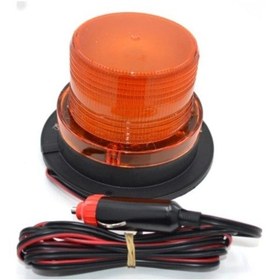 Resim Ahmet Otomotiv 12v/110v Sarı Ledli Çakmak Fişli Mıknatıslı Tepe Lambası 