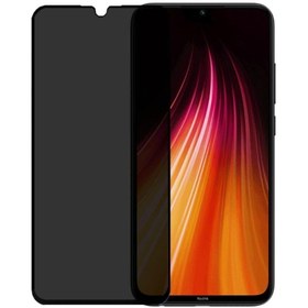 Resim Genel Markalar Xiaomi Redmi Note 8 Siyah Gizlilik Filtreli Privacy Hayalet Ekran Koruyucu Yanlardan Ekran Görünmez 