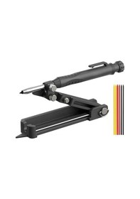 Resim Ahşap İşçiliği İçin Çok Fonksiyonlu Kontur Çizici - Plastik Tip + 4 Renkli Uç Takımı Siyah,kırmızı,sarı 2 Ölçüm Ve Çizim Aracı 