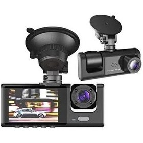 Resim 1080p Araç Içi 3 Kameralı Lcd Ekranlı Gece Görüşlü , G-sensör , Geri Görüş Kameralı Yol Kayıt Araç Kamerası 