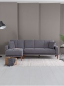Resim Kilim Mobilya Minimal Uzanmalı Köşe Takımı V1 (İKİLİ SAĞ ÜNİTE UZANMA SOL ÜNİTE) Koyu Gri 