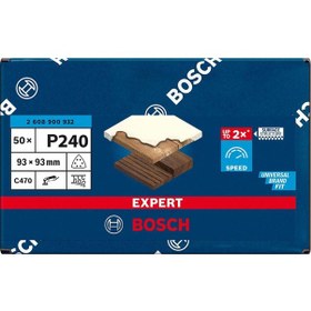 Resim Bosch Expert 93x93 Mm 240 Kum Üçgen Zımpara Kağıdı 50'li 2608900932 