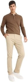 Resim DeFacto Regular Fit Normal Kesim Yazlık Düz Paça Chino Kanvas Pantolon 