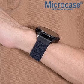 Resim Microcase Amazfit GTS 2 Mini 40mm için 135 mm Esnek Hasır Örgü Kordon Kayış - KY32 