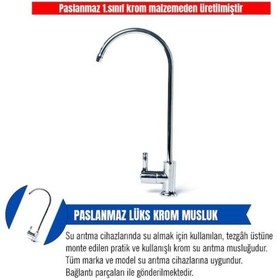 Resim Su Arıtma Cihazı Lüx Krom Musluk Tüm Markalara Uyumludur Kuğu Musluk 