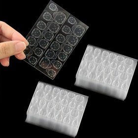 Resim İnce Nefes Alabilir Yapay Tırnak Yapıştırıcısı Sticker 120 adet/240 adet Süper Yapışkanlı Çift Taraflı Sivri Jöle Yapıştırıcı Akrilik Yapay Tırnak Tırnak Yapıştırıcı Bant Beyaz 