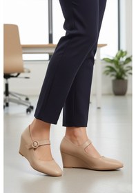 Resim Aspor Bej Kadın Dolgu Topuk Ayakkabı Çok Renkli 