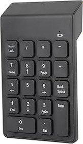Resim SALALIS Kablosuz Sayısal Tuş Takımı, Siyah 18 Tuşlu Yarı Mekanik Sayısal Tuş Takımı, USB Alıcı, Muhasebeciler, Geliştiriciler, Mali Personel Için Tak Ve Çalıştır. 