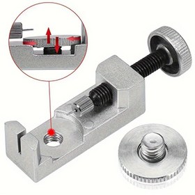 Resim 3 Adet İğne ile Gümüş Metal Saat Bantı Strap Kolye Bağlantı Pini Çıkarma Aracı Seti, Ayarlanabilir Saat Tamir Aracı, Güç Gerekmez, Saat Meraklıları İçin İdeal Hediye 