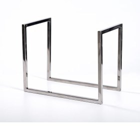 Resim MERZANA Krom Metal Plaklık, Dergilik, Kitaplık, Plak Organizer 