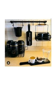 Resim Genel Markalar Siyah Metal Mutfak,banyo Askısı,çok Amaçlı Askı Ferforje Metal Askı Fintorp Model Ürünü 