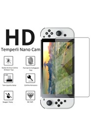 Resim beboncool Nintendo Switch Oled Ekran Koruyucu 9h Nano Temperli Cam 