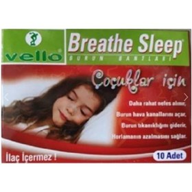 Resim Vello Breathe Sleep Burun Bandı Çocuk için 10 Adet 