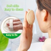 Resim 4 adet Doğal Temizlik Yüz Yıkama Pufu - Derin Gözenek Temizliği, Erkekler ve Kadınlar için Unisex, Temizlik ve Peeling, Kirlenme Yok, Hassas Işık Bej'i Nazik, Yüz Temizleyici, Cilt Bakımı Rutini, Pürüzsüz Doku, Yüksek Kaliteli Cilt Bakımı 