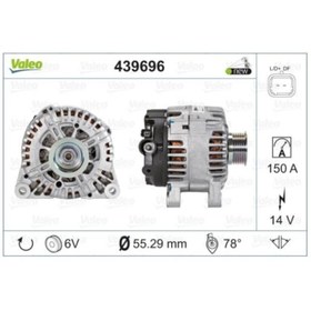 Resim Valeo Alternatör 150 Amp 107 206 307 C1 C2 C3-c3 Pluriel Dv4td 1.4hdi 8v Ortak 