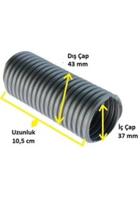 Resim Srfn Ticaret Karaca Vantuz Slim X10 Uyumlu Süpürge Emici Başlık Ara Hortum - 2 Adet 