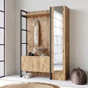 Resim Yurudesign ML15 Iron Metal Vestiyer Portmanto Ayakkabılık 1.Kombin 